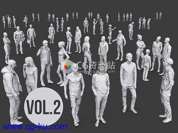 100+低多边形人物3D模型 Cubebrush – Complete Lowpoly People Pack Volume 2的图片4