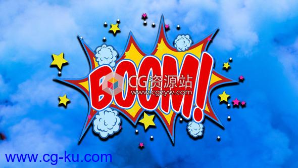 PR预设-搞笑卡通漫画对话框气泡动画 Comic Bubbles MOGRT的图片1