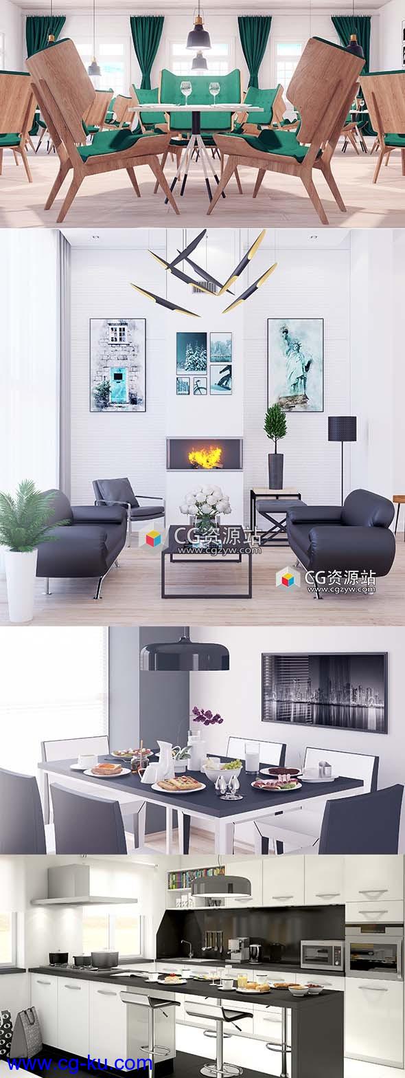 10套3D室内设计系列第4卷CGAxis – 3D Interiors Collection Volume 4的图片2