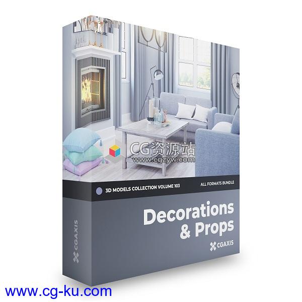 26个室内装饰3D模型 (C4D/MAX/OBJ/FBX等格式)第103卷的图片1