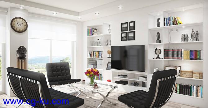 50个室内小物件3D模型 CGAxis第37卷 (C4D/MAX/OBJ/FBX)的图片1
