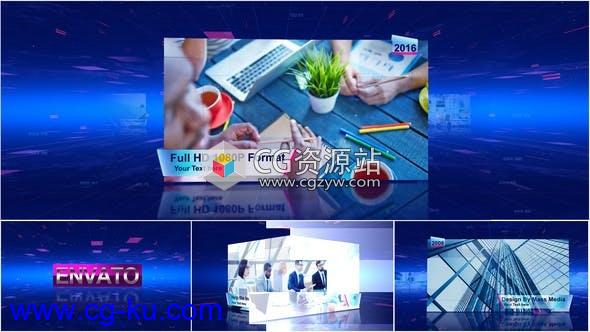 AE模板-科技感时间线幻灯片图片介绍片头 Timeline Slides的图片1