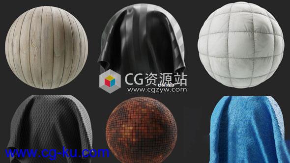 26个金属木纹布料石头材质Substance Source 26 Materials的图片1