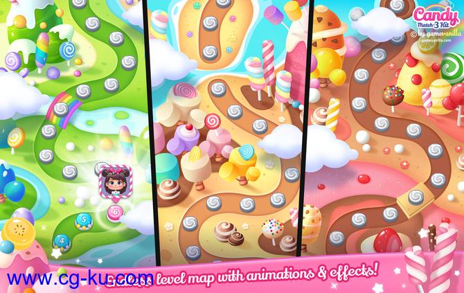 Unity糖果三消除游戏源码Candy Match 3 Kit v1.1.1的图片4