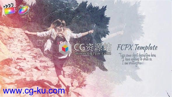 FCPX模板-水彩水墨晕开遮罩照片视频幻灯片开场 Ink Slideshow的图片1