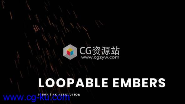 7个火星粒子掉落飘动4K高清视频素材 VFXCentral – Loopable Embers的图片1