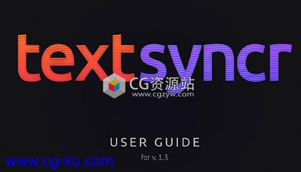 文字自动匹配音频AE脚本 Aescripts Textsyncr v1.6 Win/Mac+ 使用教程的图片1