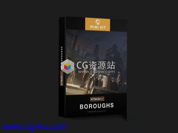 19世纪美国建筑楼房3D模型 KitBash3D – Mini Kit: Boroughs的图片1