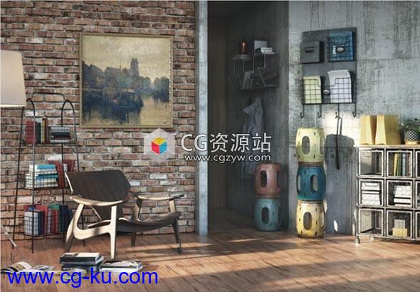 36个高品质时尚室内家具道具3D模型Evermotion – Archmodels Vol. 205的图片1