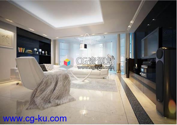 5组室内场景客厅3D模型 Evermotion – Archinteriors Vol.50 3DS MAX格式的图片1