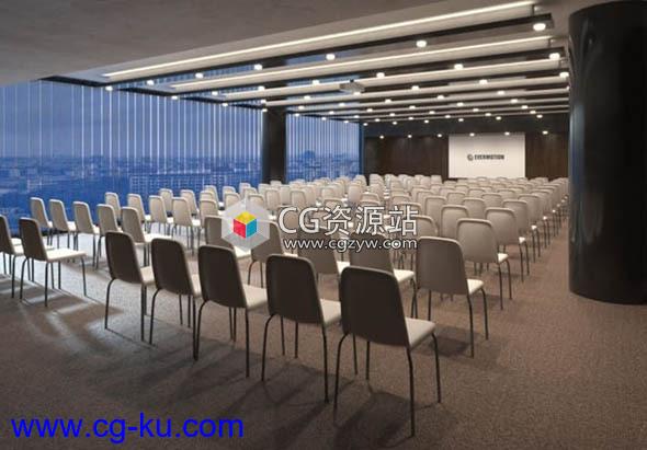 20个公共室内场景会议室礼堂3D模型Evermotion – Archinterior vol.53的图片1