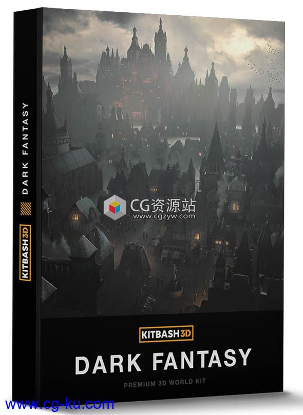 黑暗城堡建筑楼房3D模型 KitBash3D – Dark Fantasy的图片1