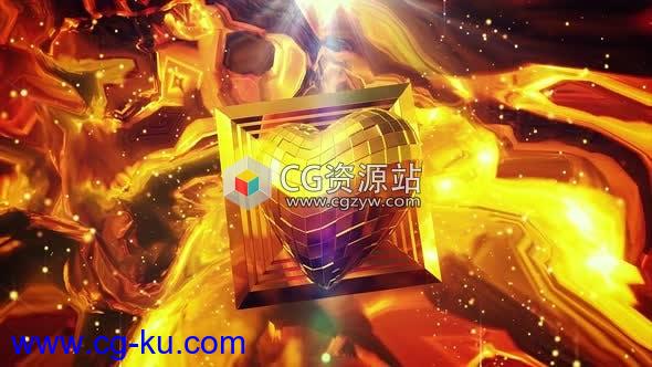 4K闪烁发光旋转金心VJ背景循环DJ舞蹈聚会音乐会视频素材的图片1
