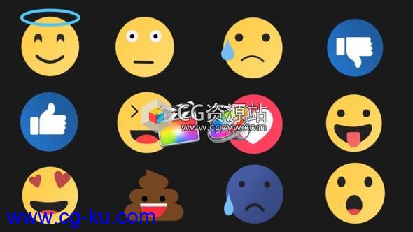 FCPX插件-13+Emoijs表情符号动画包Emoijs Animated Pack的图片1