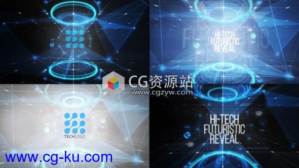 PR模板-科技感logo动画片头 Hi-Tech Logo Reveal的图片1