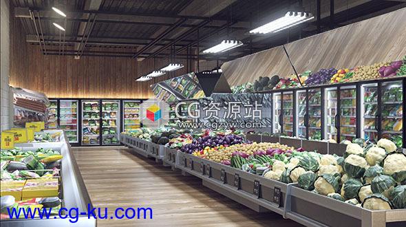 40个商场超市物品货架3D模型 Archmodels vol. 216的图片1