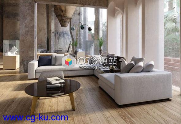 20组高品质室内沙发家居3D模型 Evermotion Archmodels vol. 197的图片1