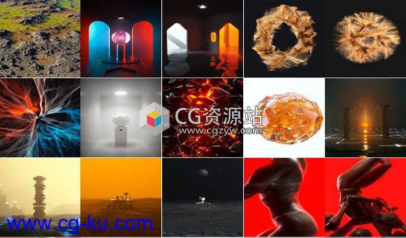 56个C4D Redshift渲染器项目文件Cinema4D模型包Win/Mac的图片1