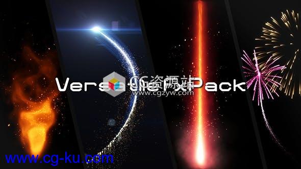 AE脚本-粒子光线路径拖尾线条烟花粉尘特效预设 Versatile FxPack v1.4的图片1