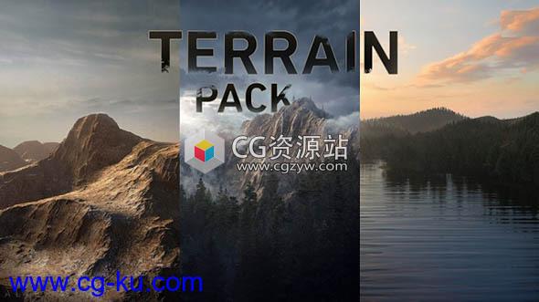 24组三维地形山丘草原峡谷3D模型与8K贴图纹理的图片1