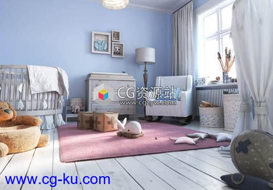 32组各种高品质婴儿卧室家具道具3D模型Evermotion – Archmodels vol. 189的图片1