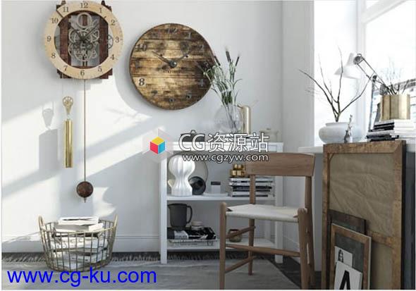 34个室内装饰物件3D模型 Archmodels Vol.188 (C4D/MAX/FBX/OBJ格式)的图片1