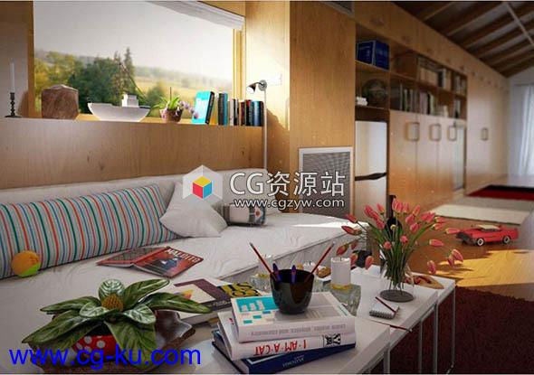 40个室内小装饰3D模型 Archmodels Vol.120的图片1