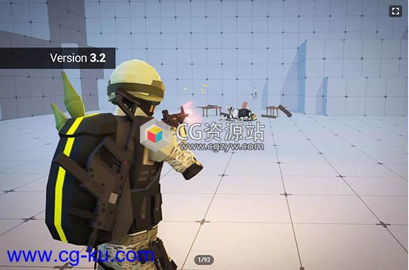 Unity3D道具武器低边FPS射击游戏资源包的图片1