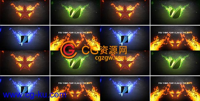 火焰燃烧Logo文字演绎AE模板  Fire logo的图片1