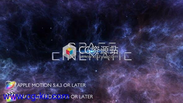 FCPX模板-宇宙太空星云文字标题电影预告片片头的图片1