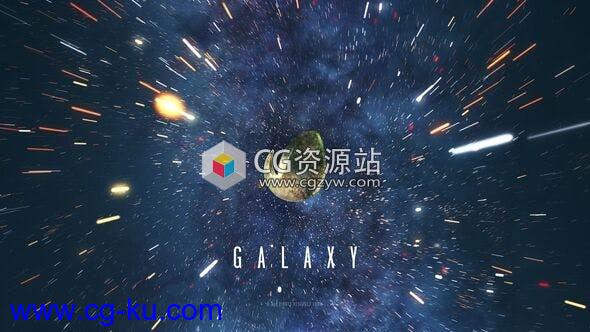 AE模板-科幻闪亮空间宇宙银河太空星辰Logo动画的图片1