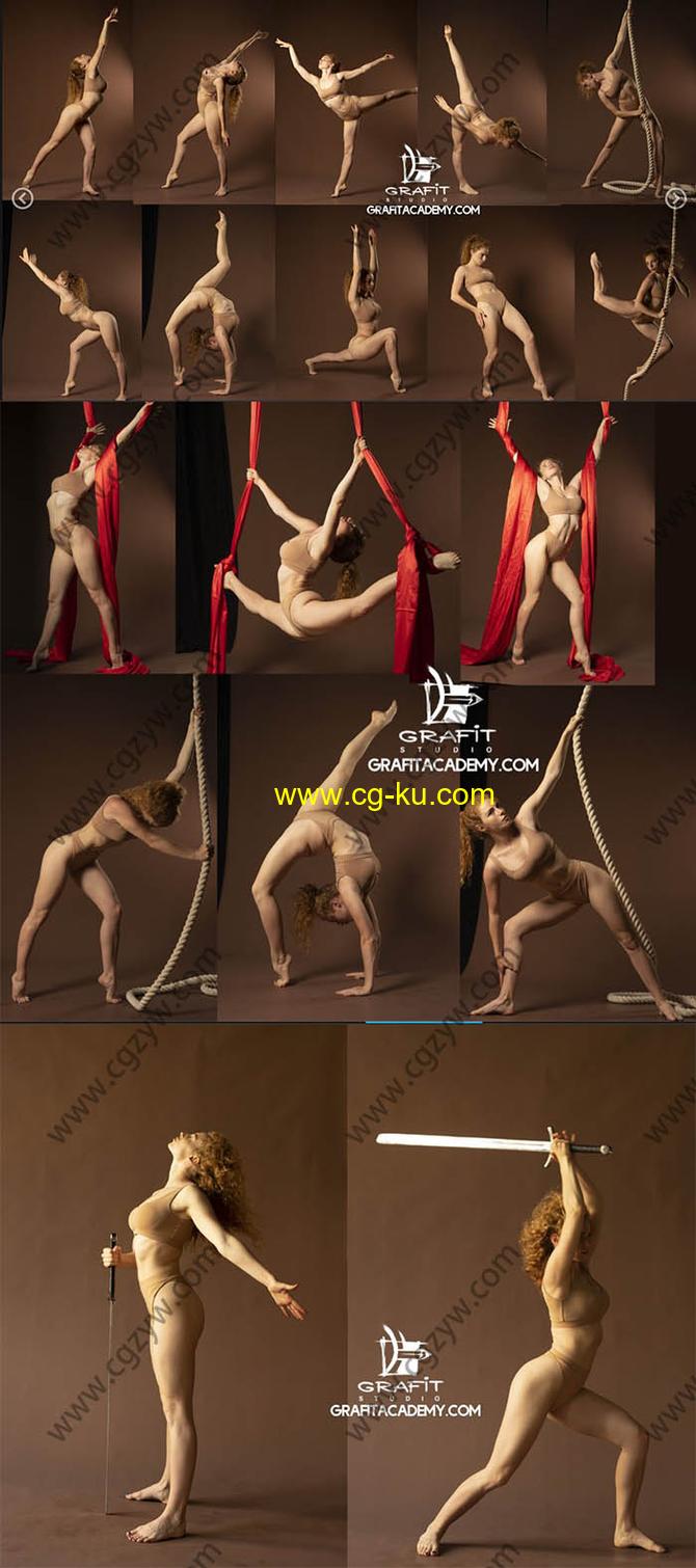 400+女性运动手势图造型艺术参考高清照片合集的图片2