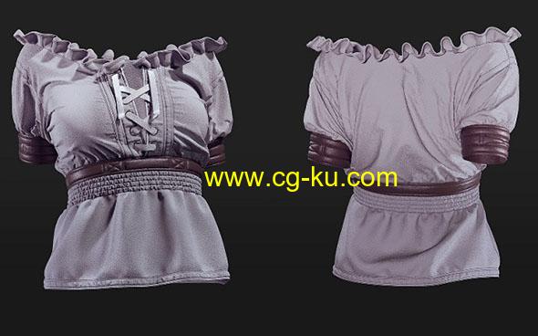 Marvelous Designer (MD)中世纪女式上衣制作教程的图片1