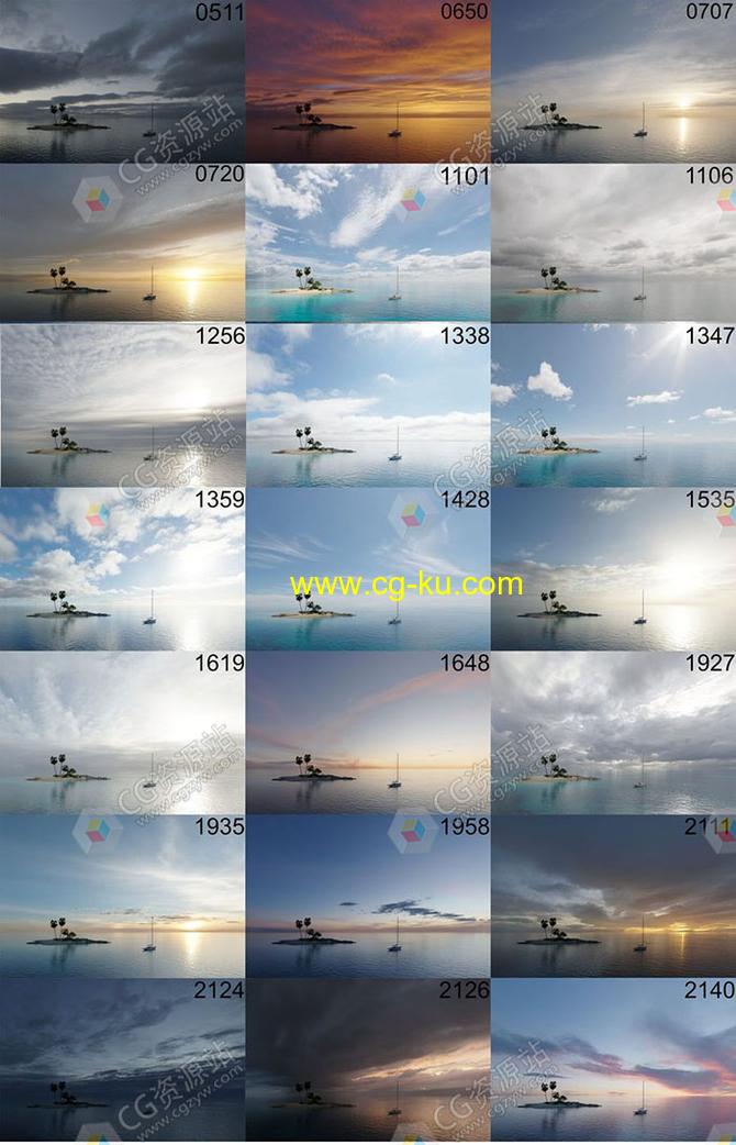 20组HDRI天空高动态14K贴图素材的图片1