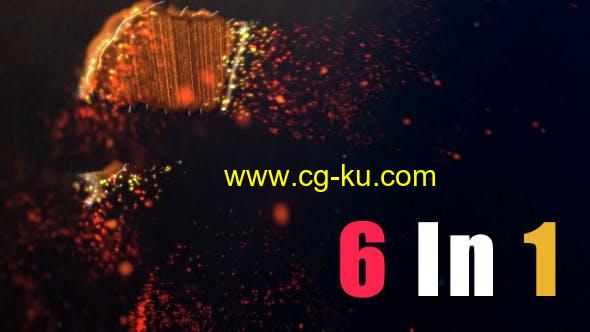 AE模板-6种优雅粒子汇集Logo动画 Elegant Particle Reveal的图片1