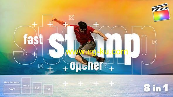 FCPX模板-时尚动感踩踏快闪开场片头 Fast Stomp Openers + 视频教程的图片1