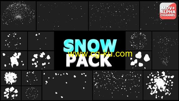 18组卡通动态图形元素雪花视频素材的图片1