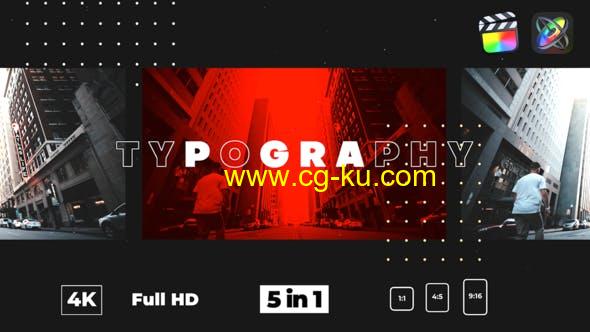 FCPX模板-时尚动感小故障视频宣传片头 Typography Glitch Opener的图片1