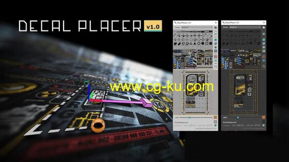 3DS MAX模型贴图贴画插件 MXTools Decal Placer 1.0的图片1