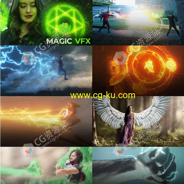 776组4K电流冲击波翅膀能量魔法特效合成视频素材的图片1