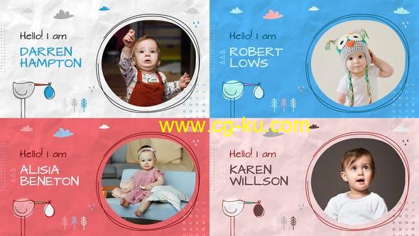 AE模板-儿童婴儿相册幻灯片照片开场 Baby Album Slideshow的图片1