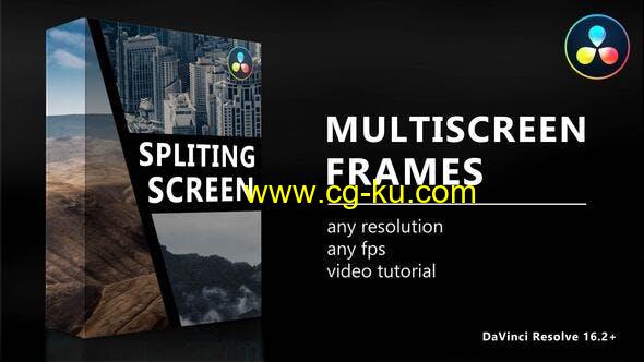 达芬奇预设-14组视频分屏网格画面动画预设 Multiscreen Frames for DaVinci Resolve的图片1