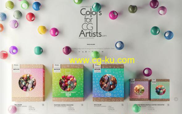 3DS MAX Corona渲染器色卡预设包 ColorsForCGArtists – Tools For Corona V5的图片1