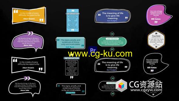 PR预设-8组引用文字标题动画 Quotes Titles的图片1