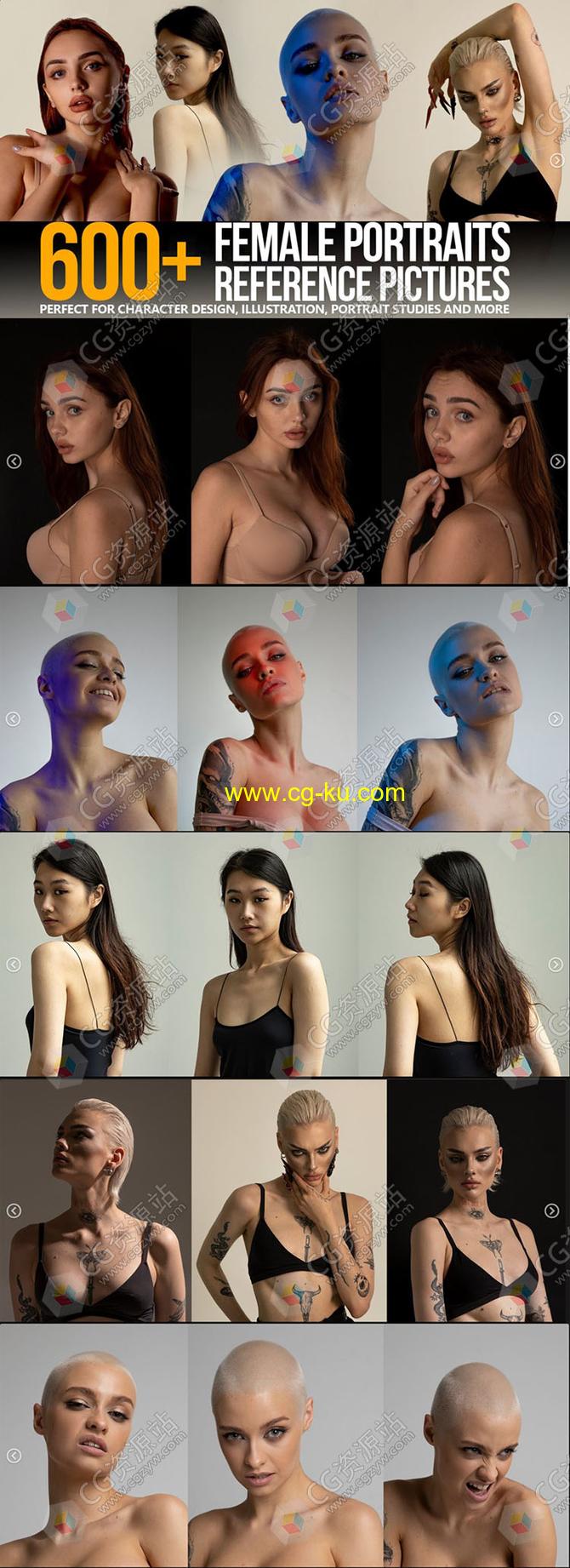 643组不同光线女性肖像造型高清参考图片的图片2
