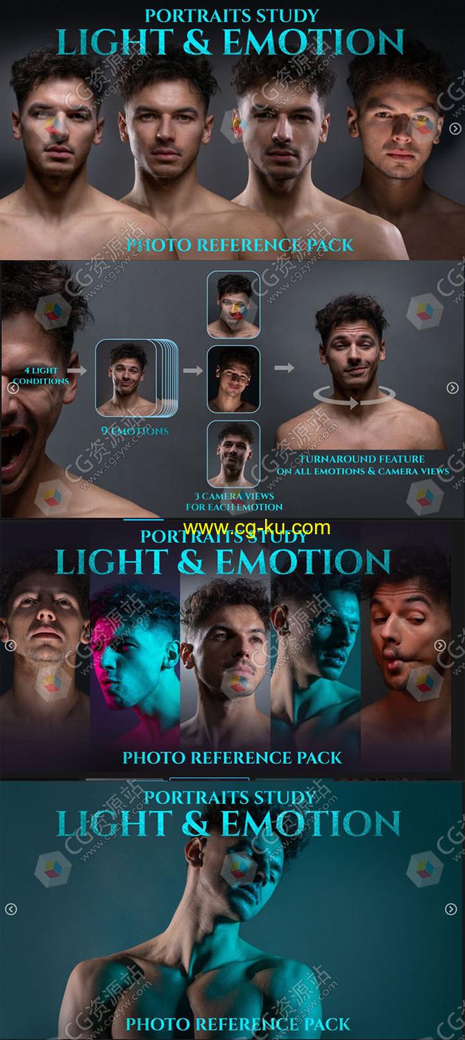 792张肖像研究光与情绪高清参考图片的图片1