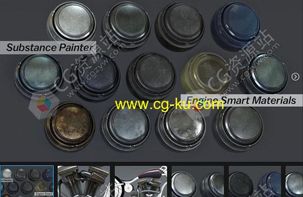 13种Substance汽车引擎金属发动机材质预设 spsm格式的图片1