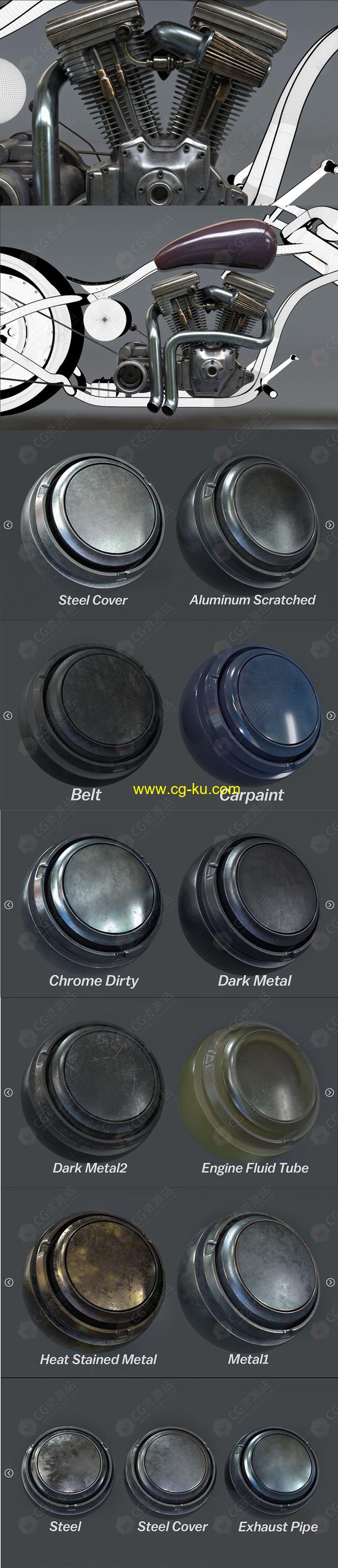13种Substance汽车引擎金属发动机材质预设 spsm格式的图片2