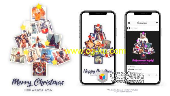 FCPX模板-圣诞节新年照片相册汇聚圣诞树片头 Christmas Tree Opener的图片1