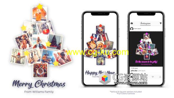 FCPX模板-圣诞节新年照片相册汇聚圣诞树片头 Christmas Tree Opener的图片1